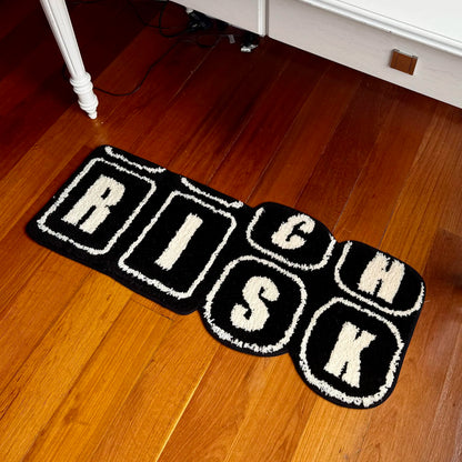 RISK Rug- Luxurious Designer Rugs for Home Decoration, Soft and Fluffy Mats for Bedroom, Living Room, and Bathroom, Non-Slip Carpets, Essential Home Decor, Cozy Christmas Gifts and Decorations
