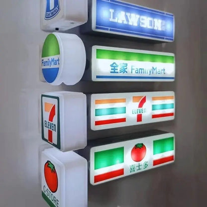 Japanese Convenience Store LED Refrigerator Magnet - Home Decor Gift