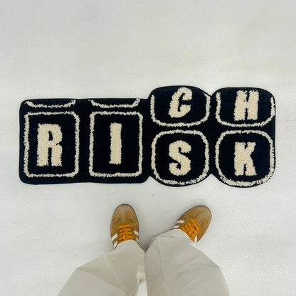 RISK Rug- Luxurious Designer Rugs for Home Decoration, Soft and Fluffy Mats for Bedroom, Living Room, and Bathroom, Non-Slip Carpets, Essential Home Decor, Cozy Christmas Gifts and Decorations