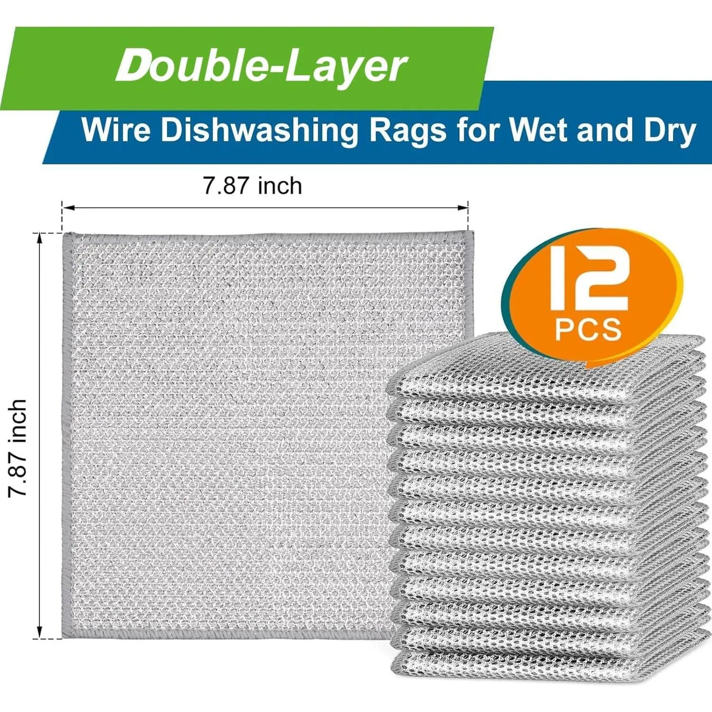 Multipurpose Microfiber Cleaning Cloth Set, 24/12 Pieces - Highly Absorbent Kitchen and Household Cleaning Rags, Ideal for Dishwashing and General Cleaning Tasks