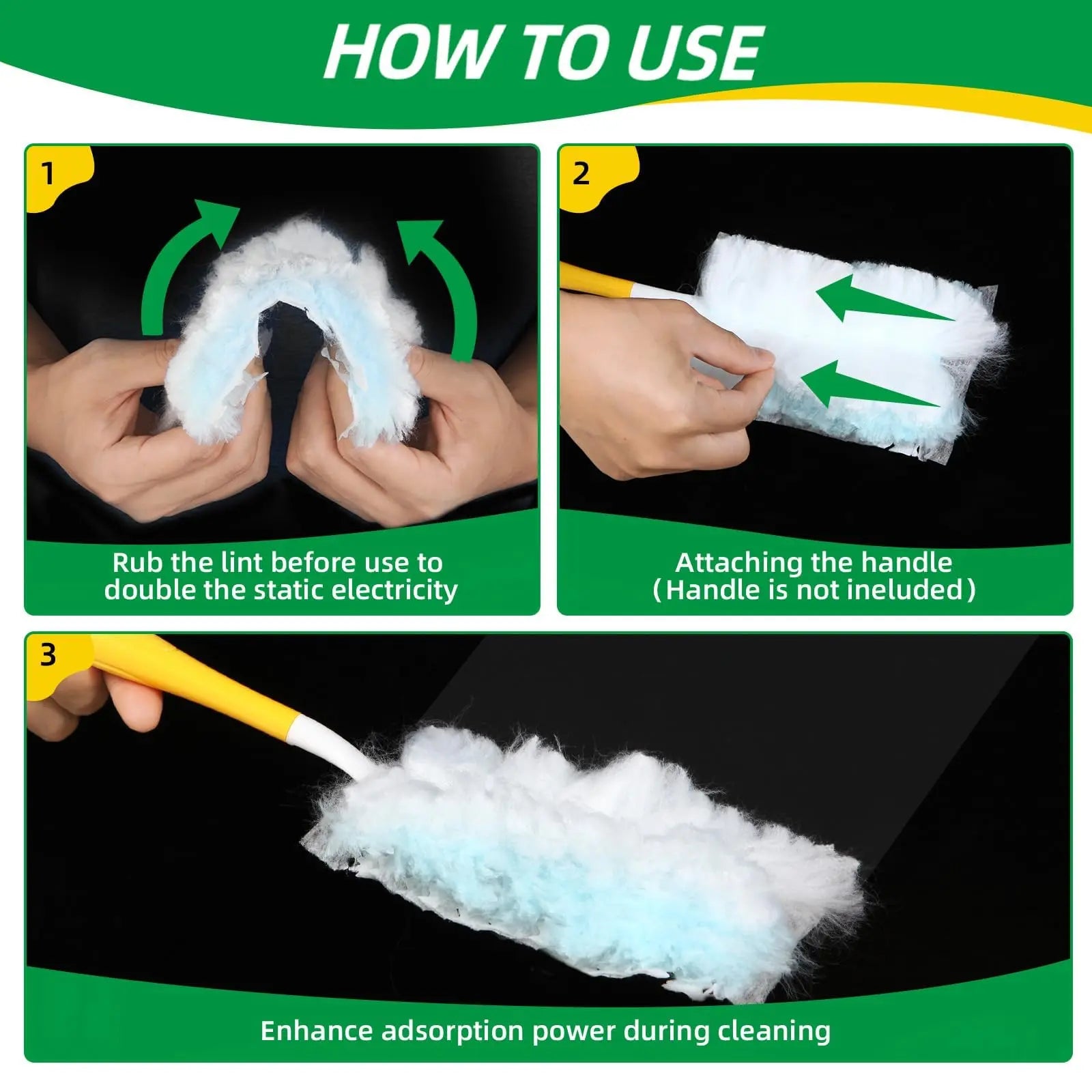 Multi-Surface Cleaning Duster Refills, 10-Pack, Versatile Cleaning Accessories for Home Spring Cleaning